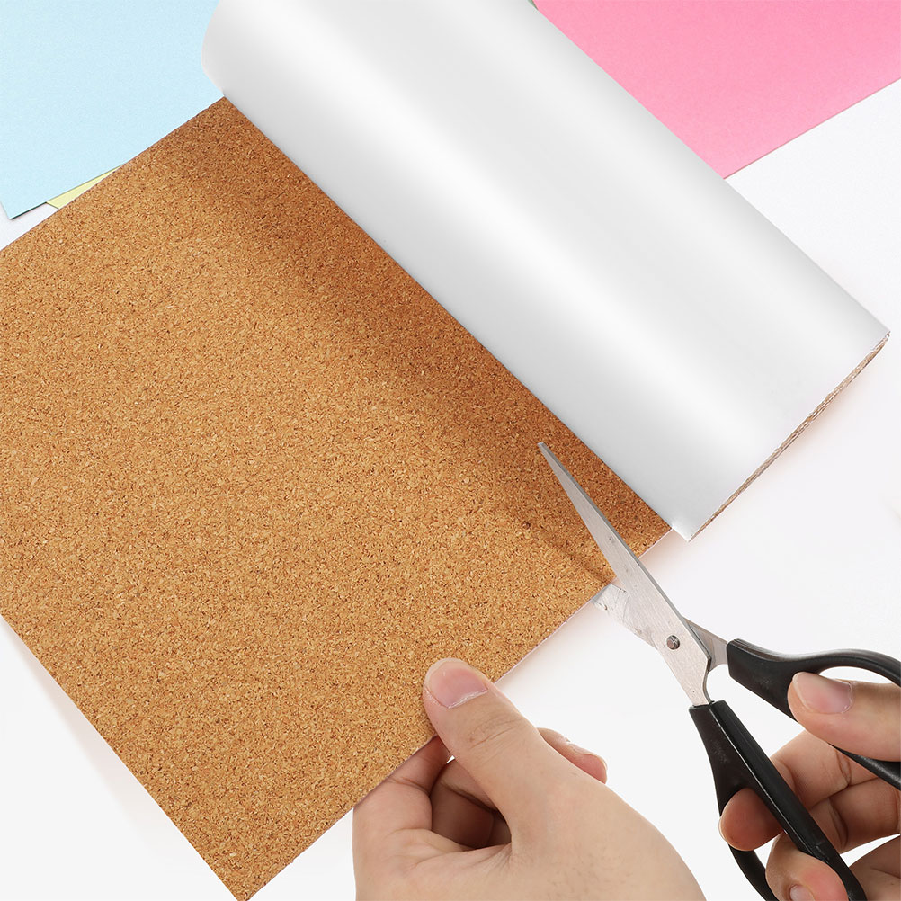 Office Furniture Online - แผ่นไม้ก๊อกม้วนแบบมีกาวในตัว สำหรับงาน DIY งานฝีมือ กระดานประกาศ แผ่นกาวติดผนัง