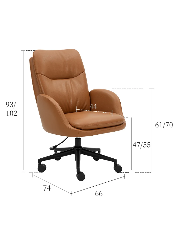 Office Furniture First - ZZYY เฟอร์นิเจอร์เรียบง่าย นำเข้าโซฟาหนังแท้ชั้นหนึ่ง เก้าอี้สำนักงานเดี่ยว