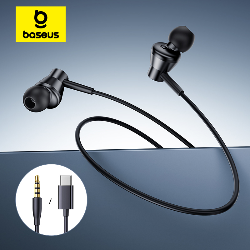 Telephone Headset Office - Baseus Encok CZ11/HZ11 หูฟังแบบมีสาย Type-C/3.5 มม.แจ็คหูฟังแบบมีสายพร้อมไมโครโฟน