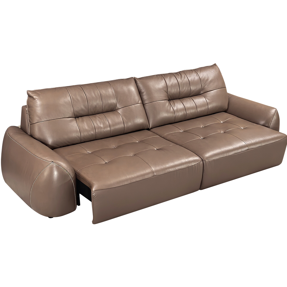 Office Furniture First - โซฟาหนังหรูหราสไตล์โมเดิร์นเรียบง่ายสำหรับห้องนั่งเล่น อพาร์ทเมนต์ขนาดเล็ก หนังวัวแท้ชั้นแรก โปรโมชั่นลดราคา