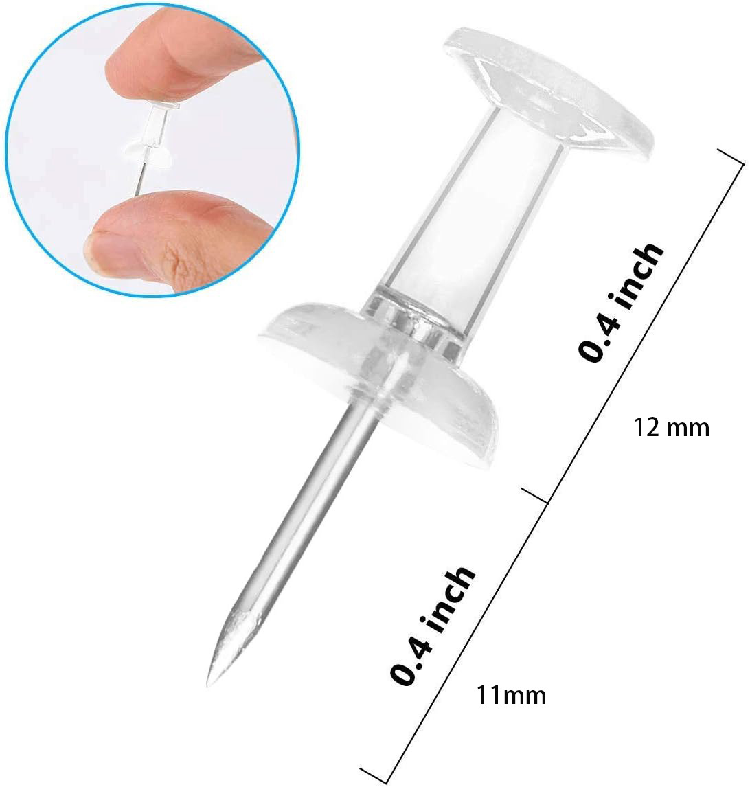 50/100Pcs PUSH Pins โปร่งใส Th - Office Furniture Online บทวิจารณ์และราคา