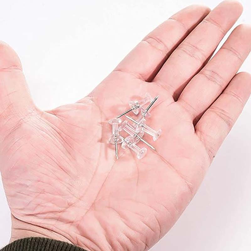 50/100Pcs PUSH Pins โปร่งใส Th - Office Furniture Online บทวิจารณ์และราคา