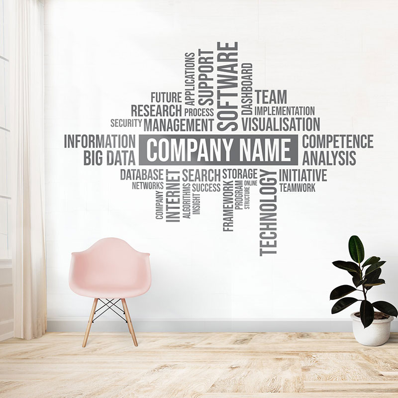 สติ๊กเกอร์ติดผนังชื่อธุรกิจแบบ - Office Furniture Names บทวิจารณ์และราคา
