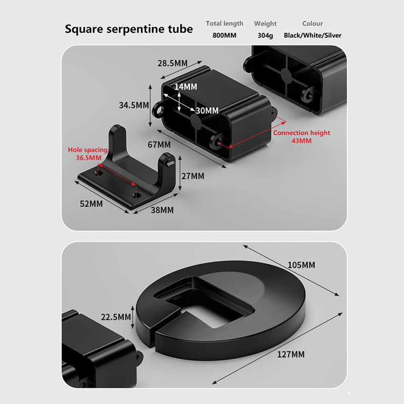 【L】รางเก็บสายไฟใต้โต๊ะ 80 ซม.  - Cable Tray Under Desk บทวิจารณ์และราคา
