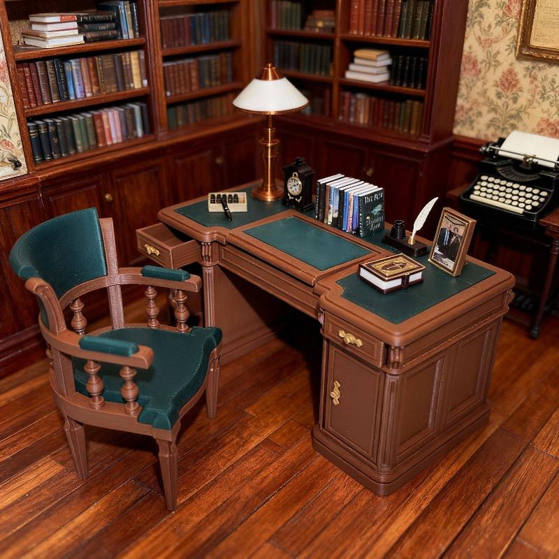1:12 สเกลดอลล์เฮาส์ มินิ วินเท - Office Furniture Set บทวิจารณ์และราคา