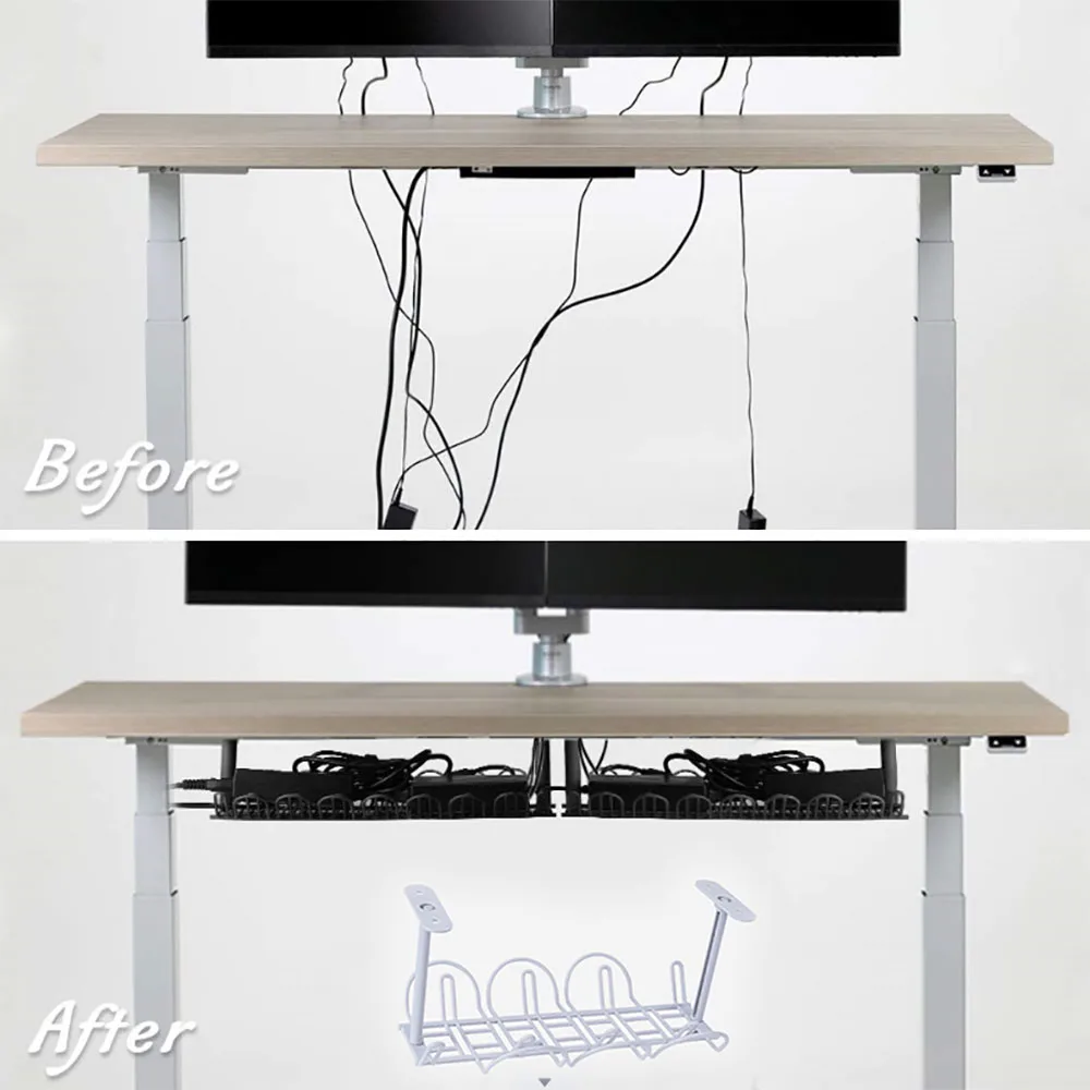 ถาดจัดการสายเคเบิลใต้โต๊ะ ที่แ - Cable Tray Under Desk บทวิจารณ์และราคา