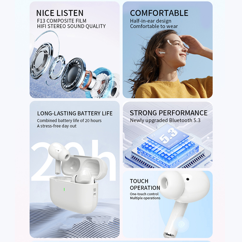 2025 แอร์โปรหูฟังไร้สายบลูทูธ  - Telephone Headset Office บทวิจารณ์และราคา