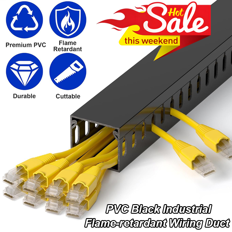 PVC อุตสาหกรรมทนไฟสายไฟท่อสีดํ - Cable Tray Under Desk บทวิจารณ์และราคา