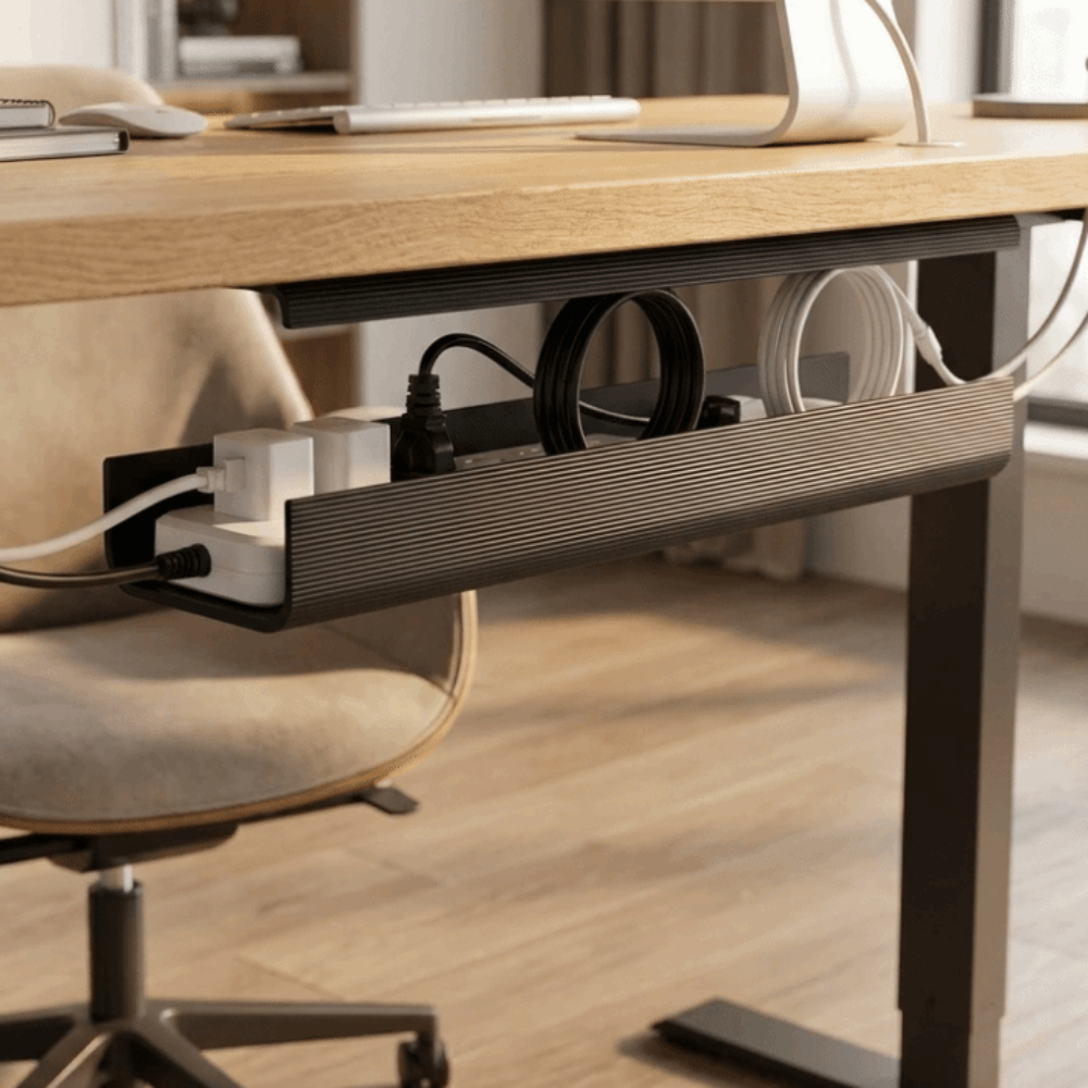 ถาดจัดสายไฟใต้โต๊ะ PVC แบบติดก - Cable Tray Under Desk บทวิจารณ์และราคา