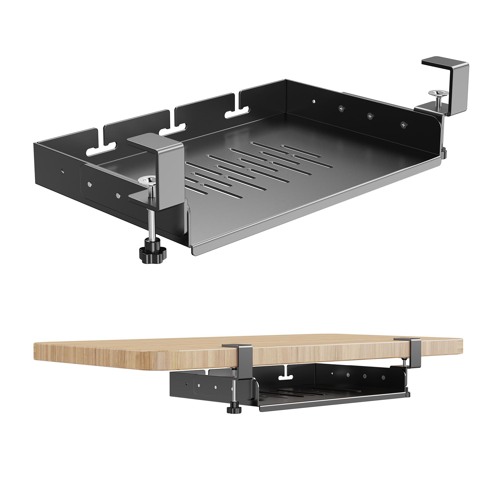 ที่ยึดแล็ปท็อปใต้โต๊ะแบบไม่ต้อ - Cable Tray Under Desk บทวิจารณ์และราคา