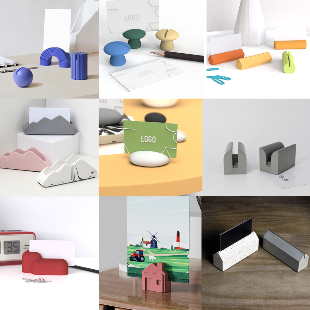 แผ่นซิลิโคนที่เก็บนามบัตรปูนฉา - Office Furniture Names บทวิจารณ์และราคา