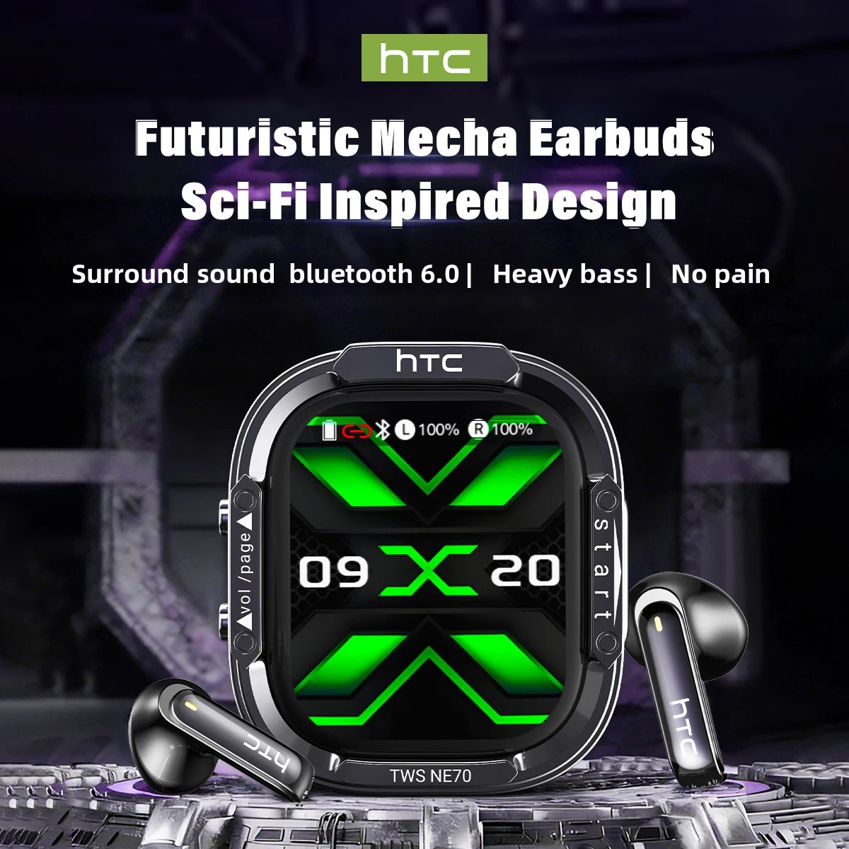HTC NE70 หูฟังบลูทูธ V6.0 หูฟั - Telephone Headset Office บทวิจารณ์และราคา