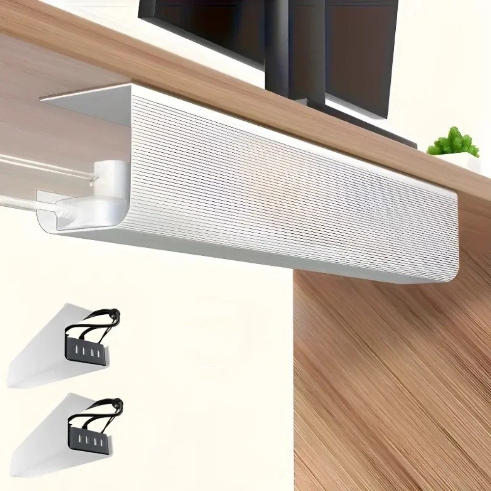 ถาดจัดสายไฟใต้โต๊ะ PVC ความจุข - Cable Tray Under Desk บทวิจารณ์และราคา