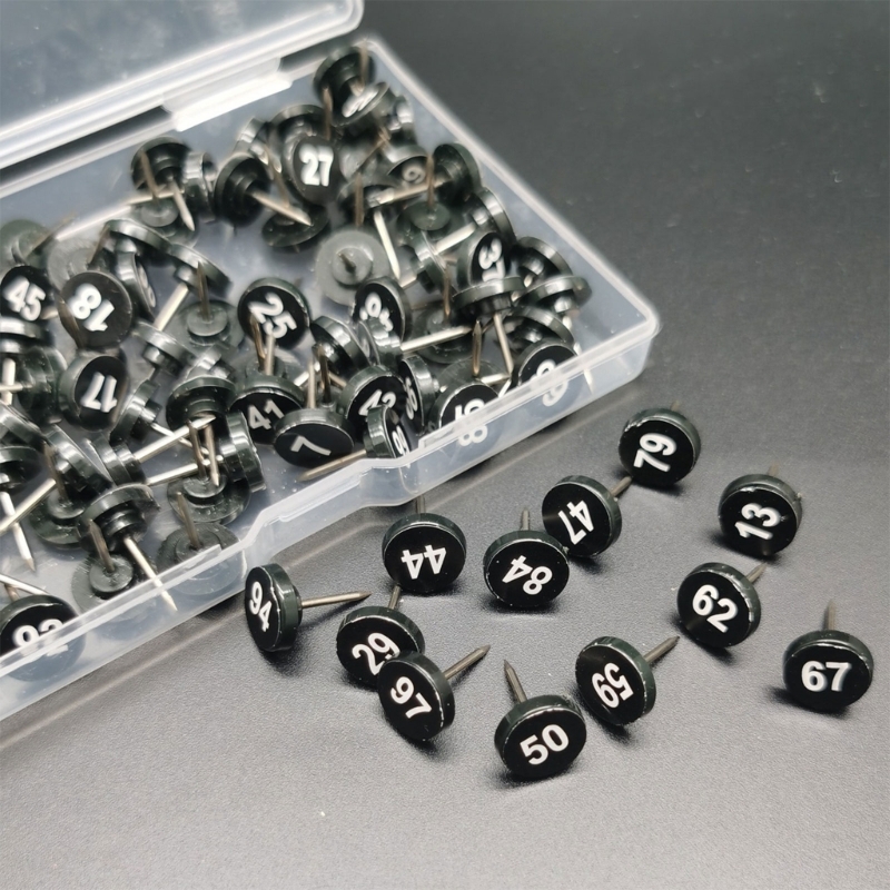 100Pcs Round Numbered Pushpins - Office Furniture Online บทวิจารณ์และราคา